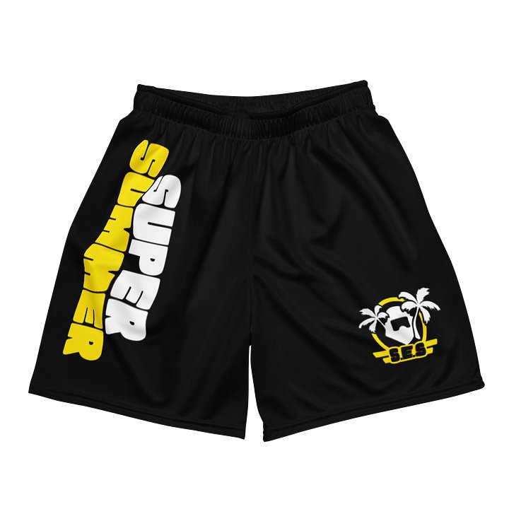 S.E.S Super Summer 26 - Yellow Logo Mesh Shorts product image (2)