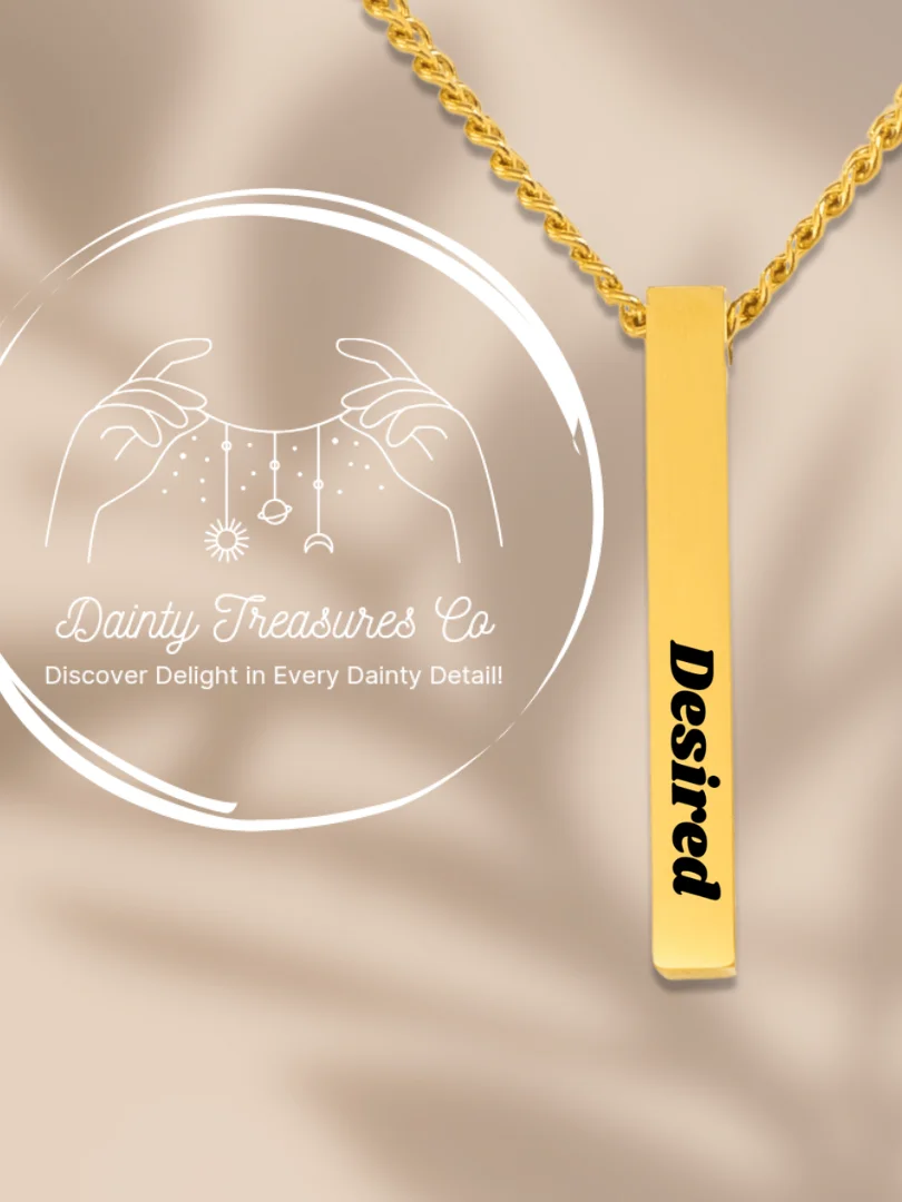 Desired Pendant Necklace - 3D Bar Pendant product image (1)