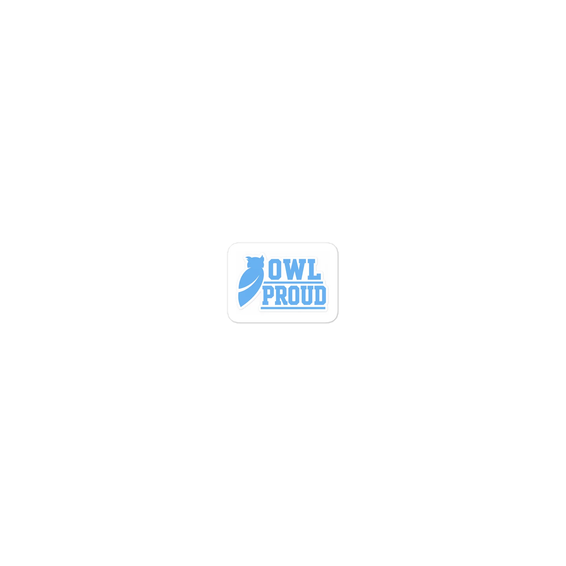 OWL PROUD Blue Owl Die-Cut Sticker product image (1)