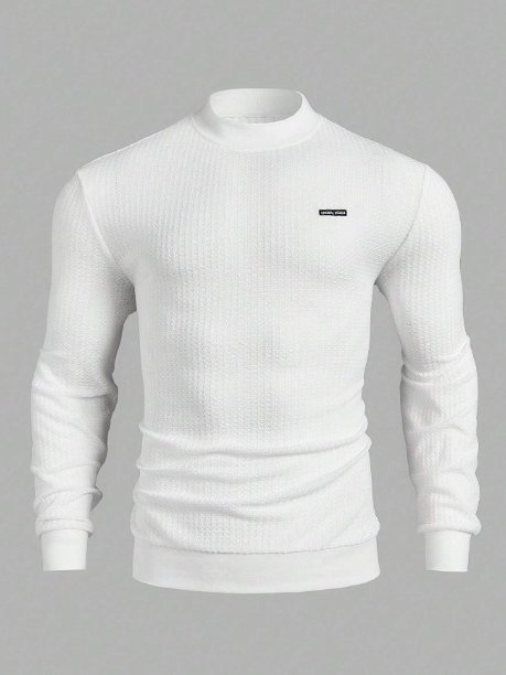 Manfinity RelaxMax Men's Casual Pullover Long Sleeve Sweatshirt With Stand Collar product image (2)