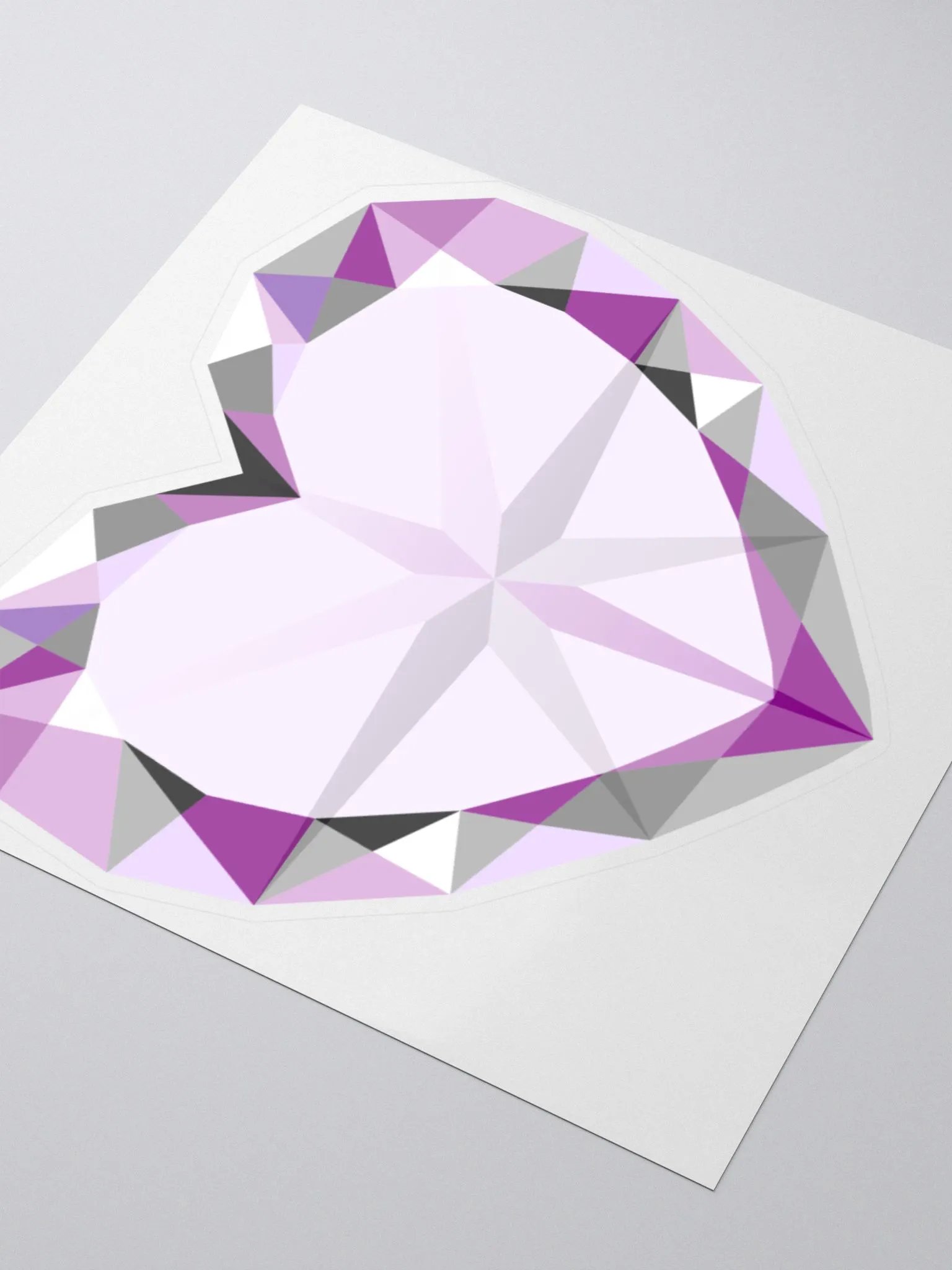 Crystal Pride Heart (Ace Pride) Cut Sticker product image (3)