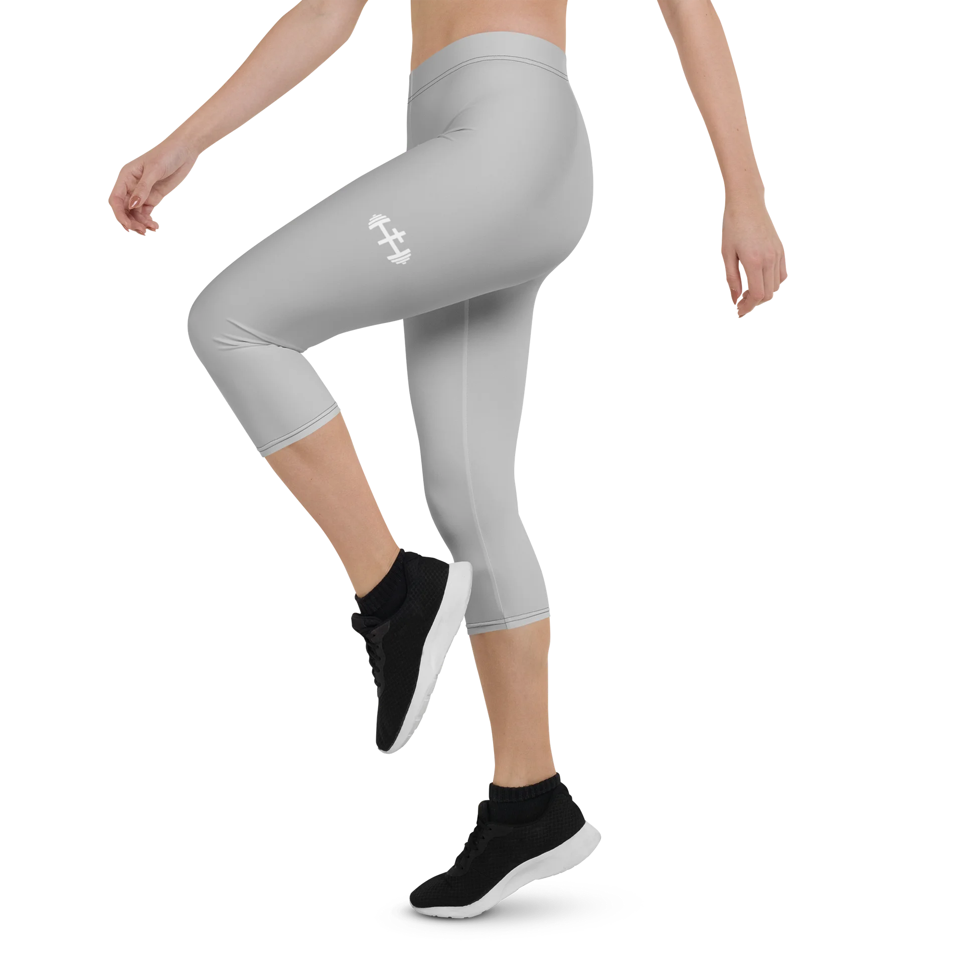 His House Womens Performance Crop Leggings - Silver product image (4)
