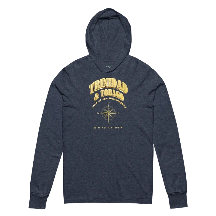 Compass - Trinidad and Tobago - Vintage Gold | Unisex Hooded Long Sleeve Tee | 5 Colors product image (1)