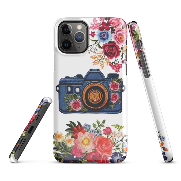 Flower Camera Embroided Look - Snap iPhone® Case product image (1)