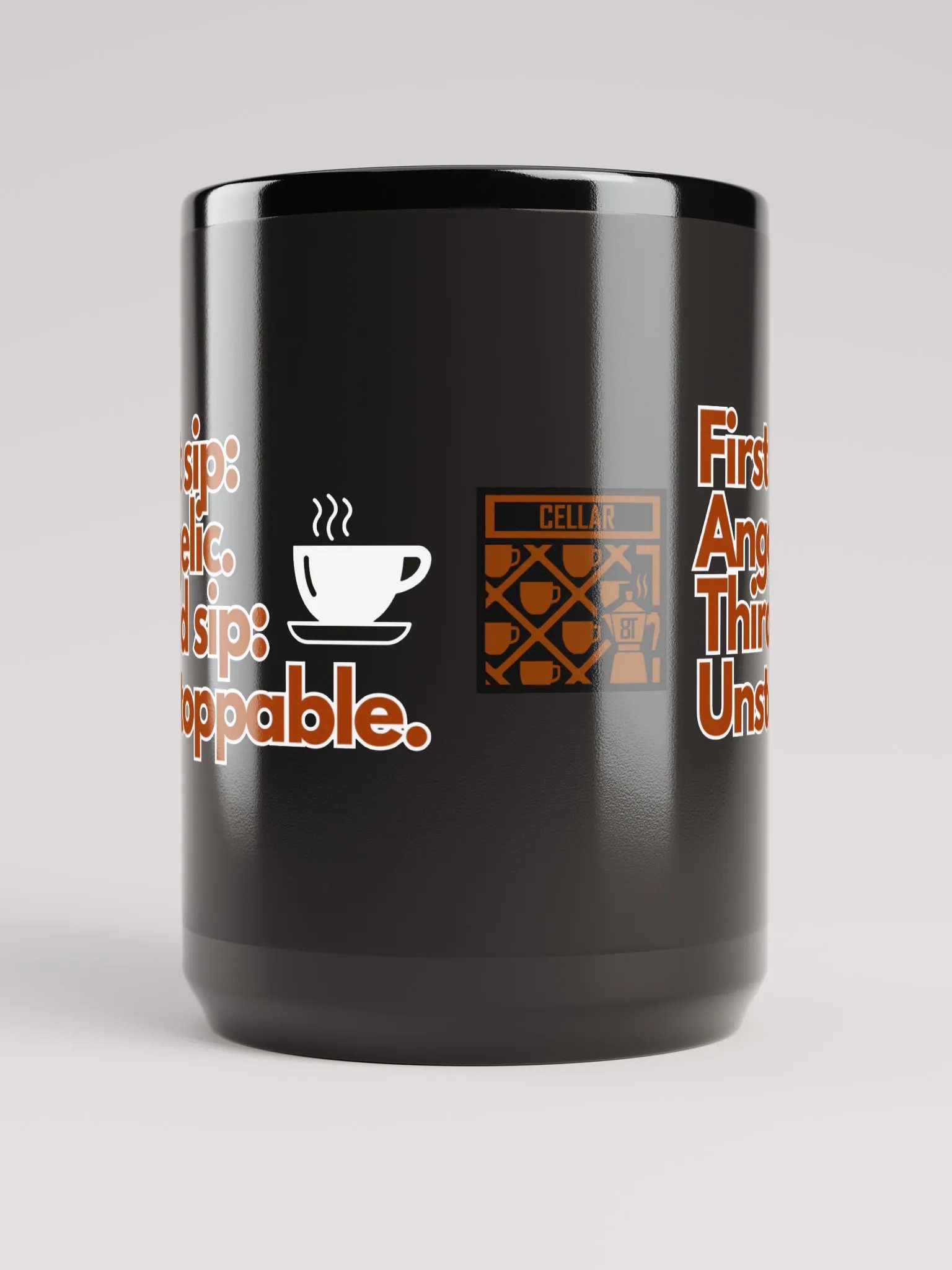 Cellar 8T Coffee - Unstoppable - Gloss Black Mug product image (5)