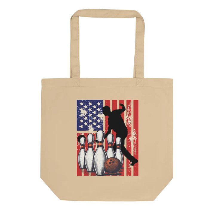 Flag American Bowling Strike and Style Tote Bag product image (1)
