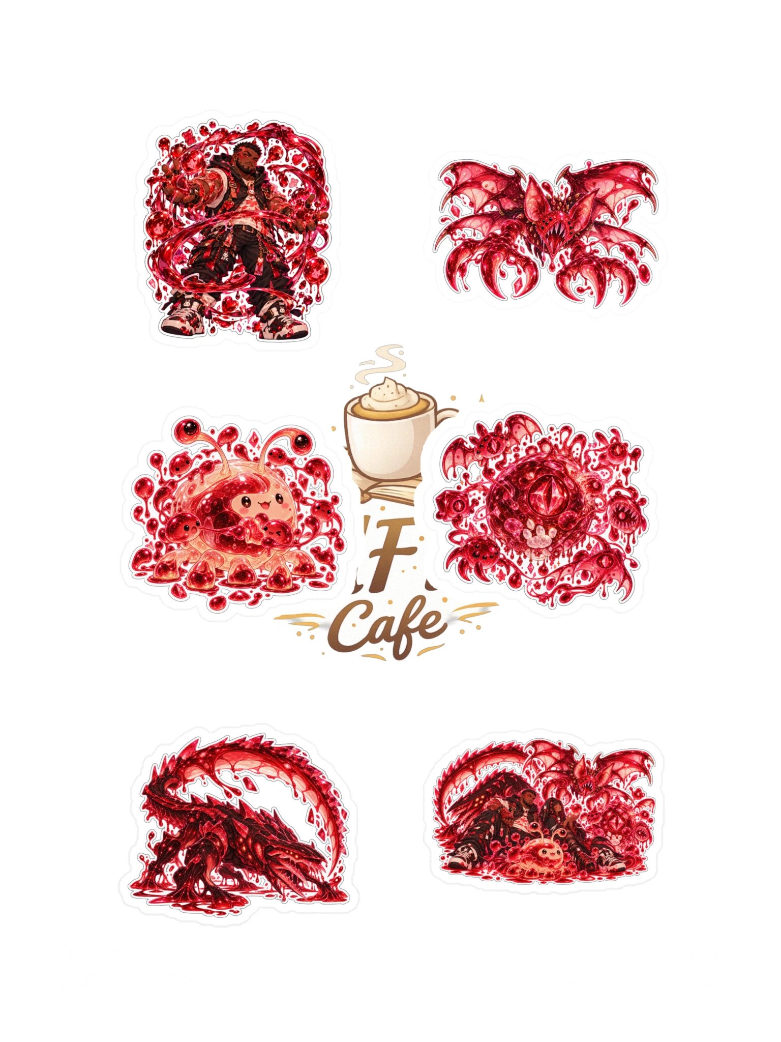 Gummy Grindlings: Bloodshapers — 6 Sticker Pack product image (3)