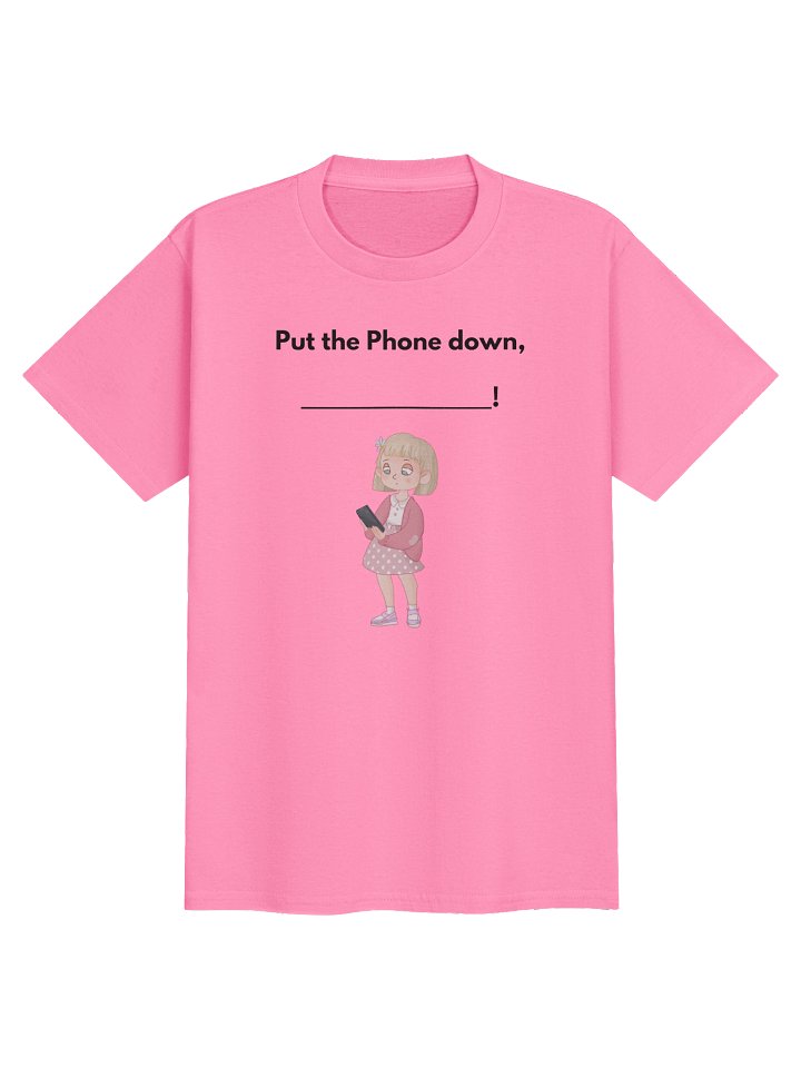 Put the Phone Down Blank Youth Tee (black print) product image (1)