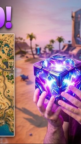 How to find the 5 new chaos cubes in Sandy Strip Fortnite S7C2
