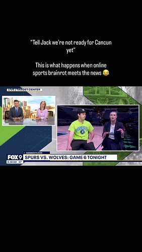 @bossman_10k explained how losing a series = Cancun on @fox9 😂😂😂

#minnesotatimberwolves #minnesota