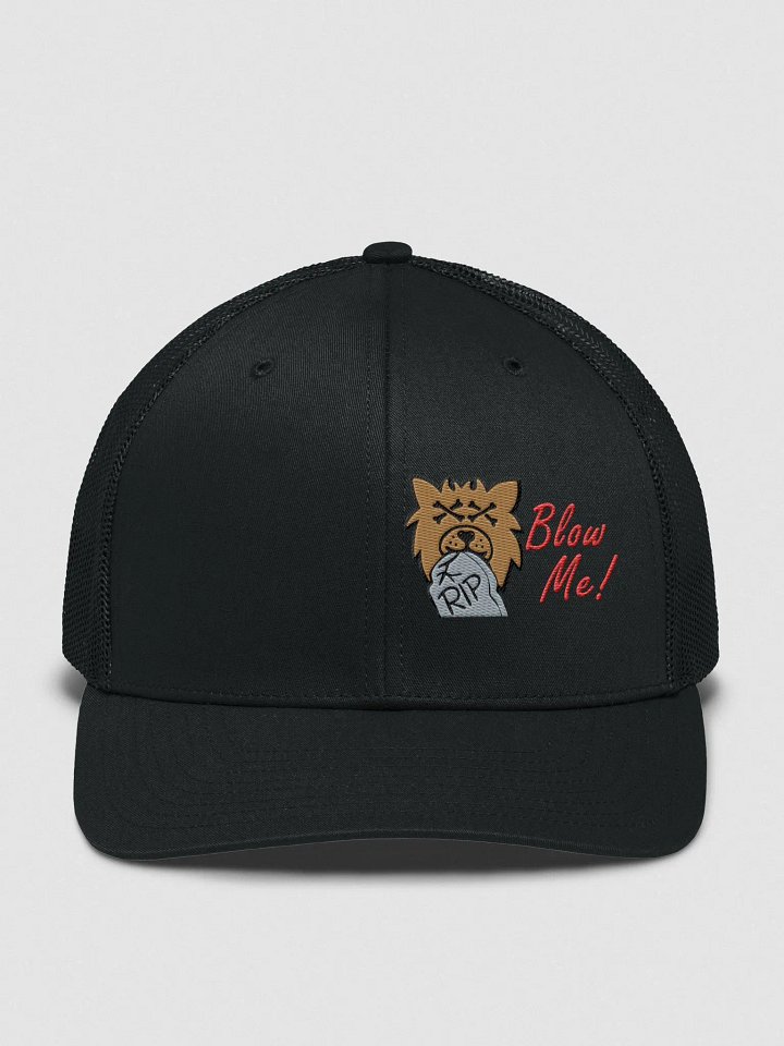Blow Me Rip Emoji Snapback Trucker Hat product image (2)