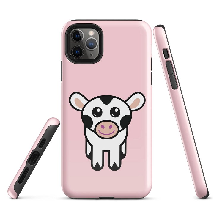 Calfee the Friendly Cow iPhone case - pink product image (1)