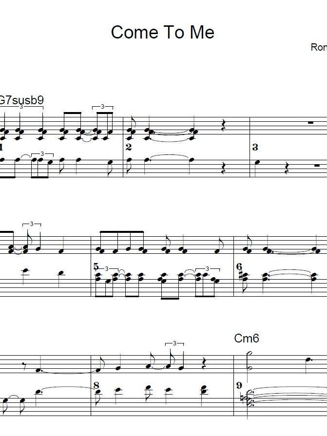 Come To Me - ModJazz - Piano sheet music product image (1)