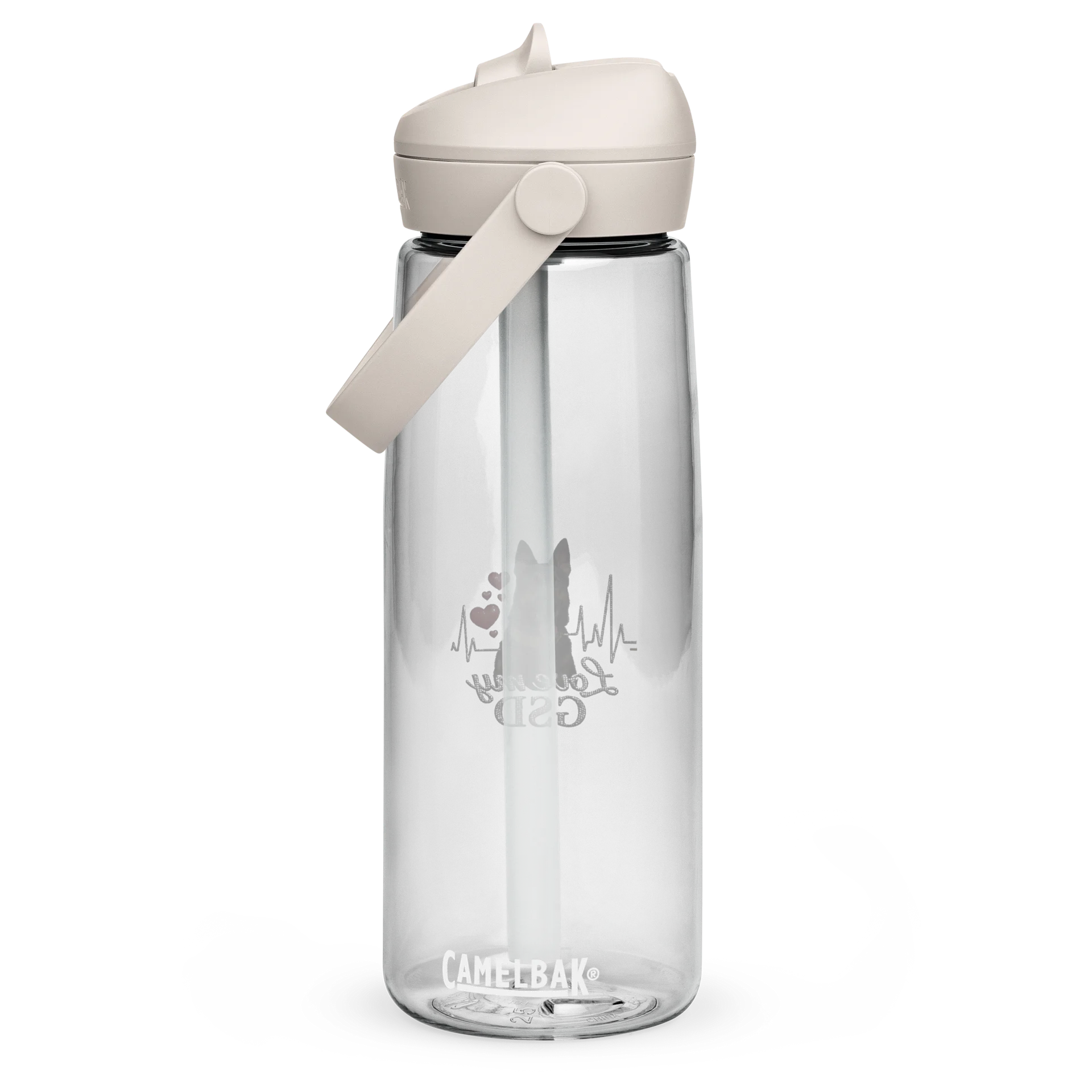 GSD water bottle - silver product image (1)