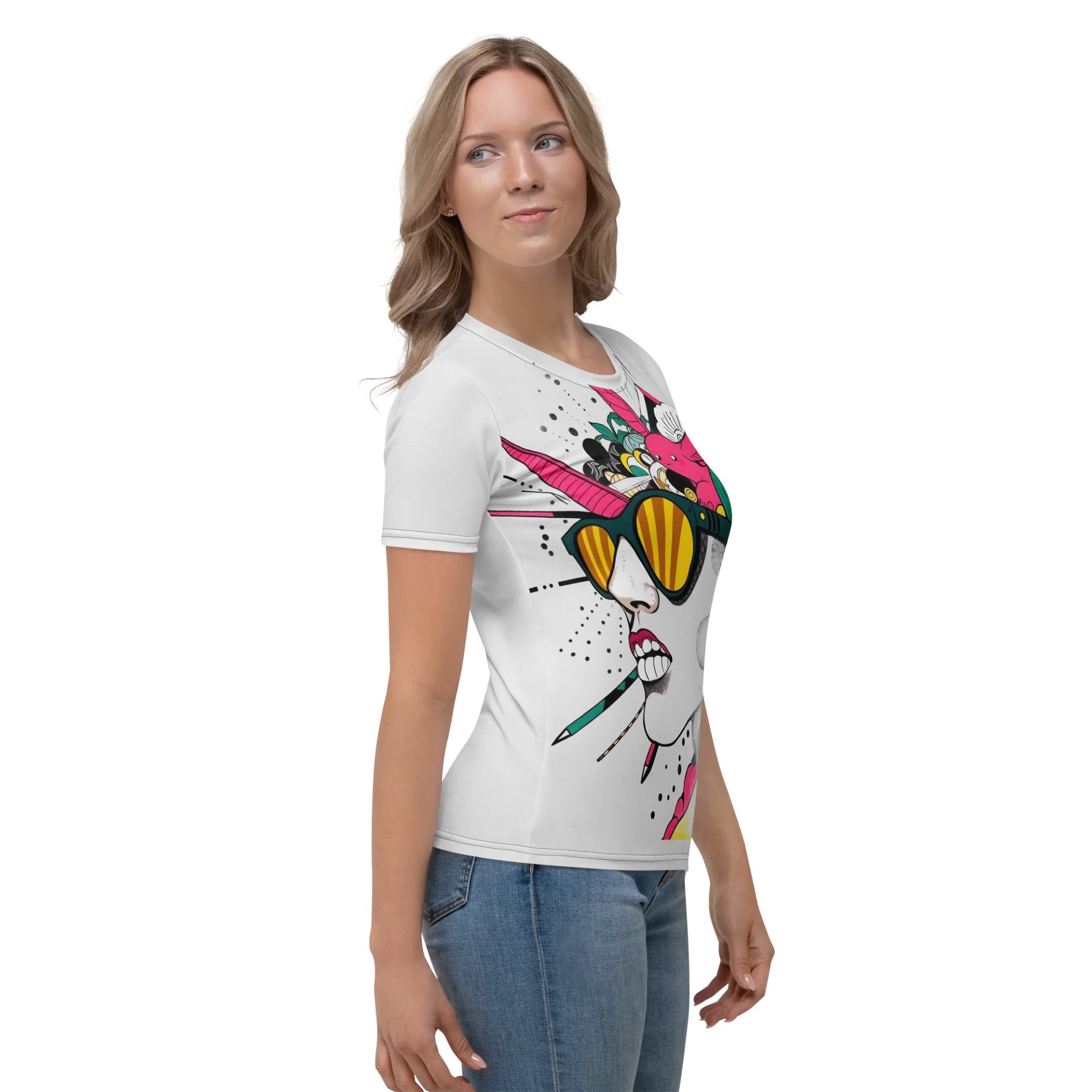 Whimsical Dreamer All-Over Print Women's Tee product image (4)