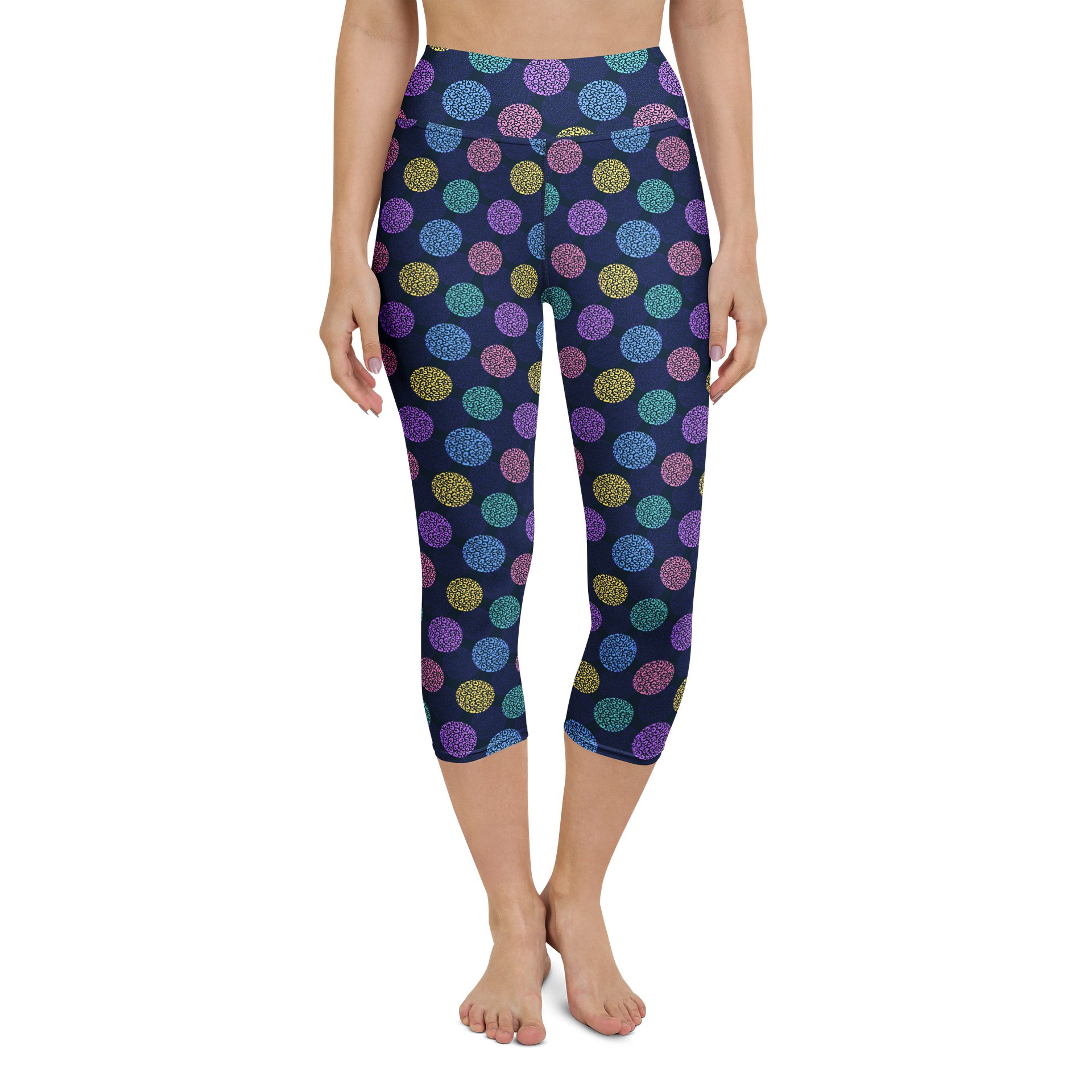 Colorful Leopard Print Yoga Capri Leggings product image (4)