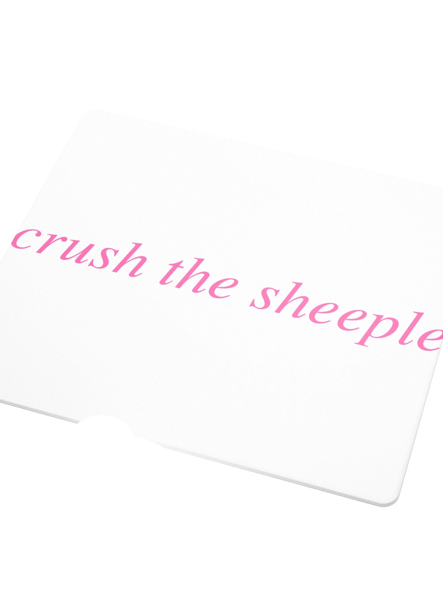 No ShopCo | Crush the Sheeple Gaming Mouse Pad - Pink on White product image (3)