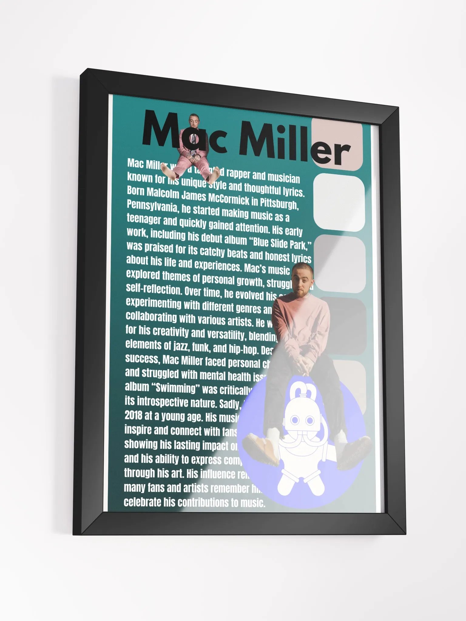 (12x16in) Mac Miller: Framed Matte Poster product image (3)