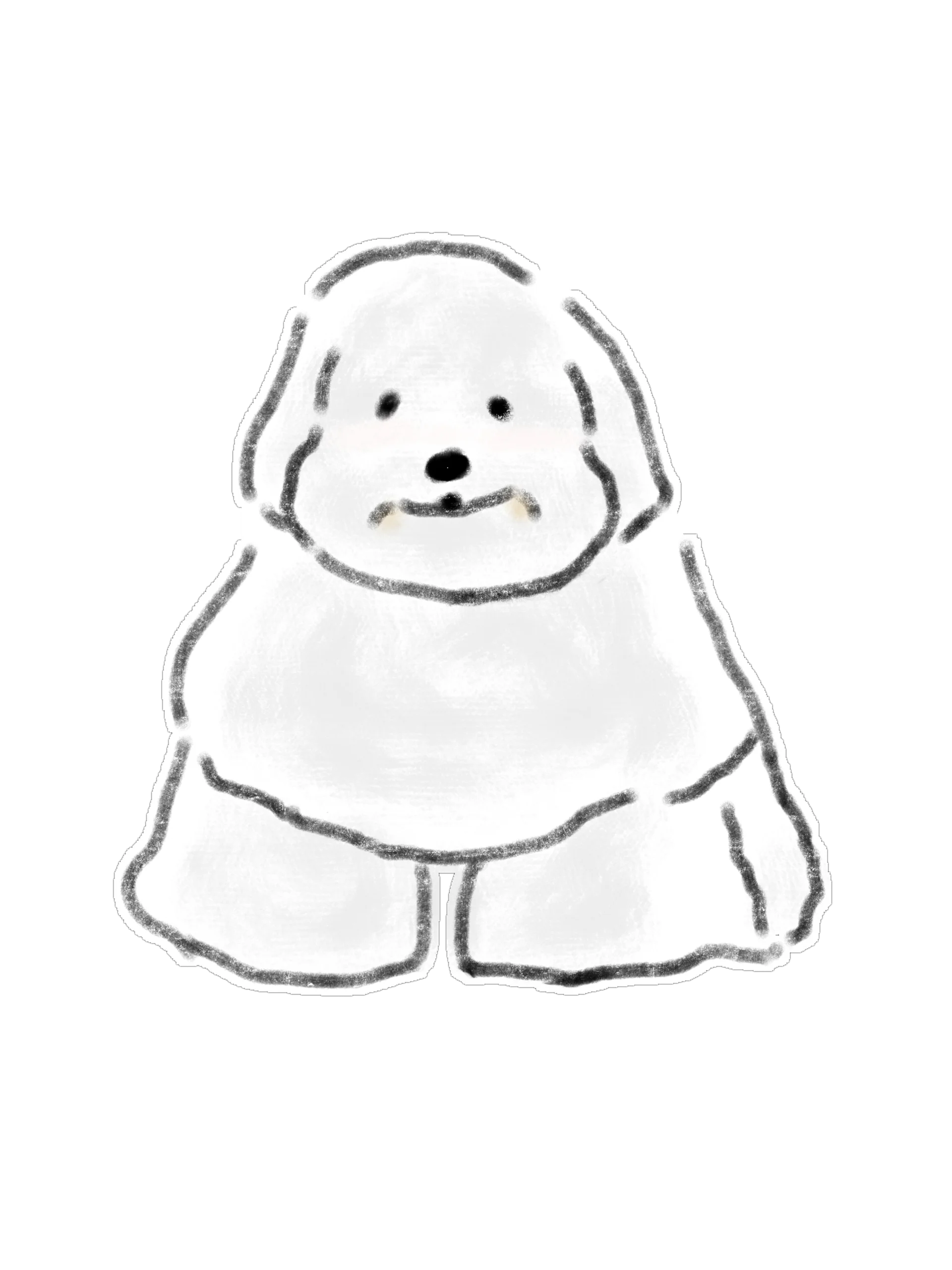 Fluffy White Puppy Digital PNG Graphics Pack (15 Designs) product image (6)