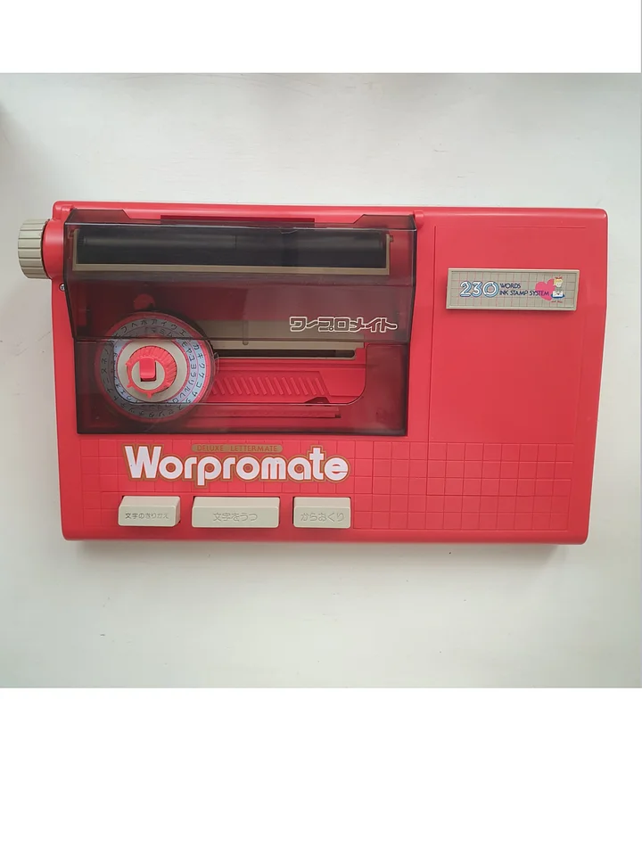 Worpromate 230 Deluxe / Lettermate Dial Typewriter 1987 Vintage Toy Made in Japan product image (1)