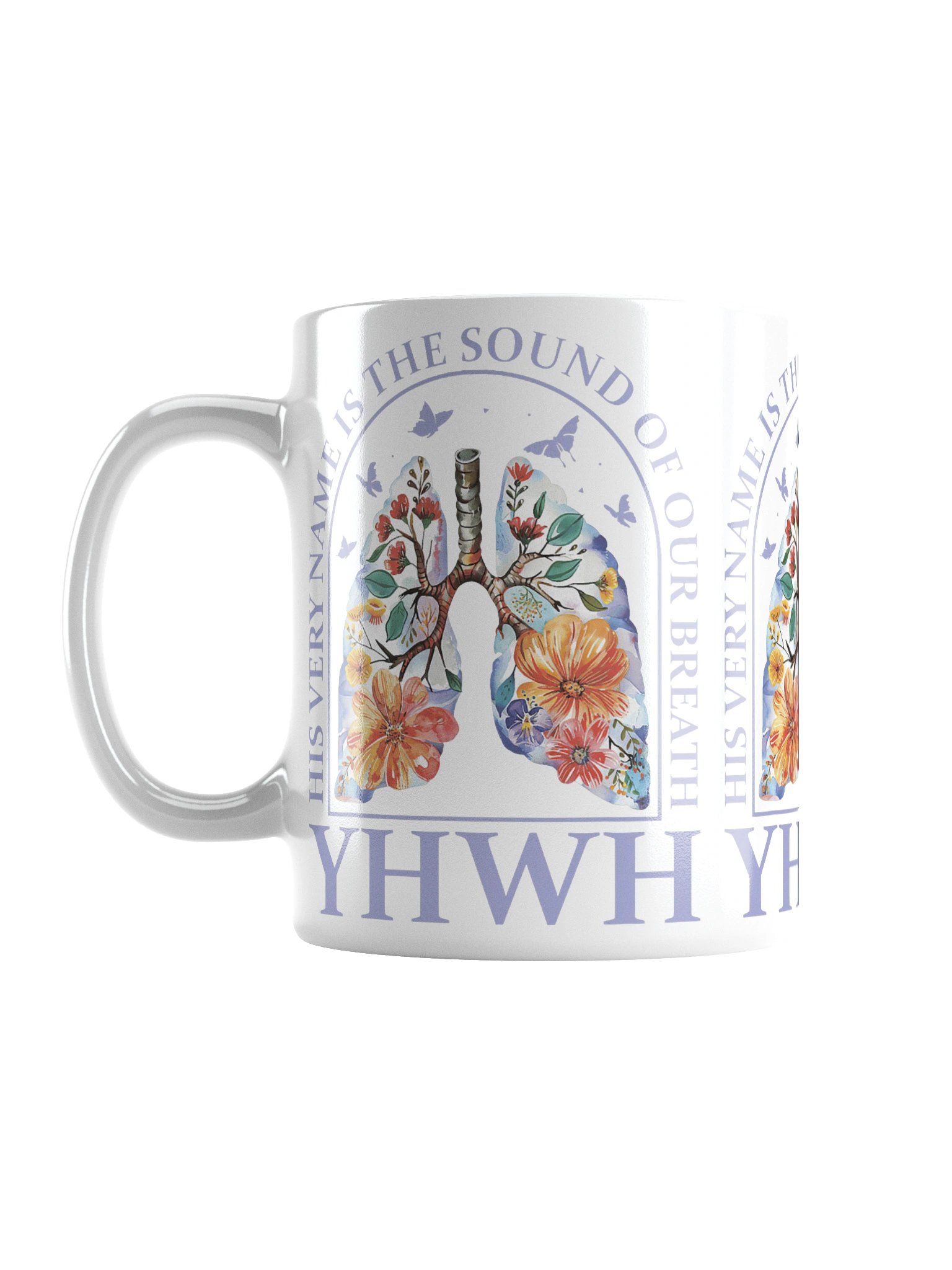 YHWH Purple Floral Mug product image (2)