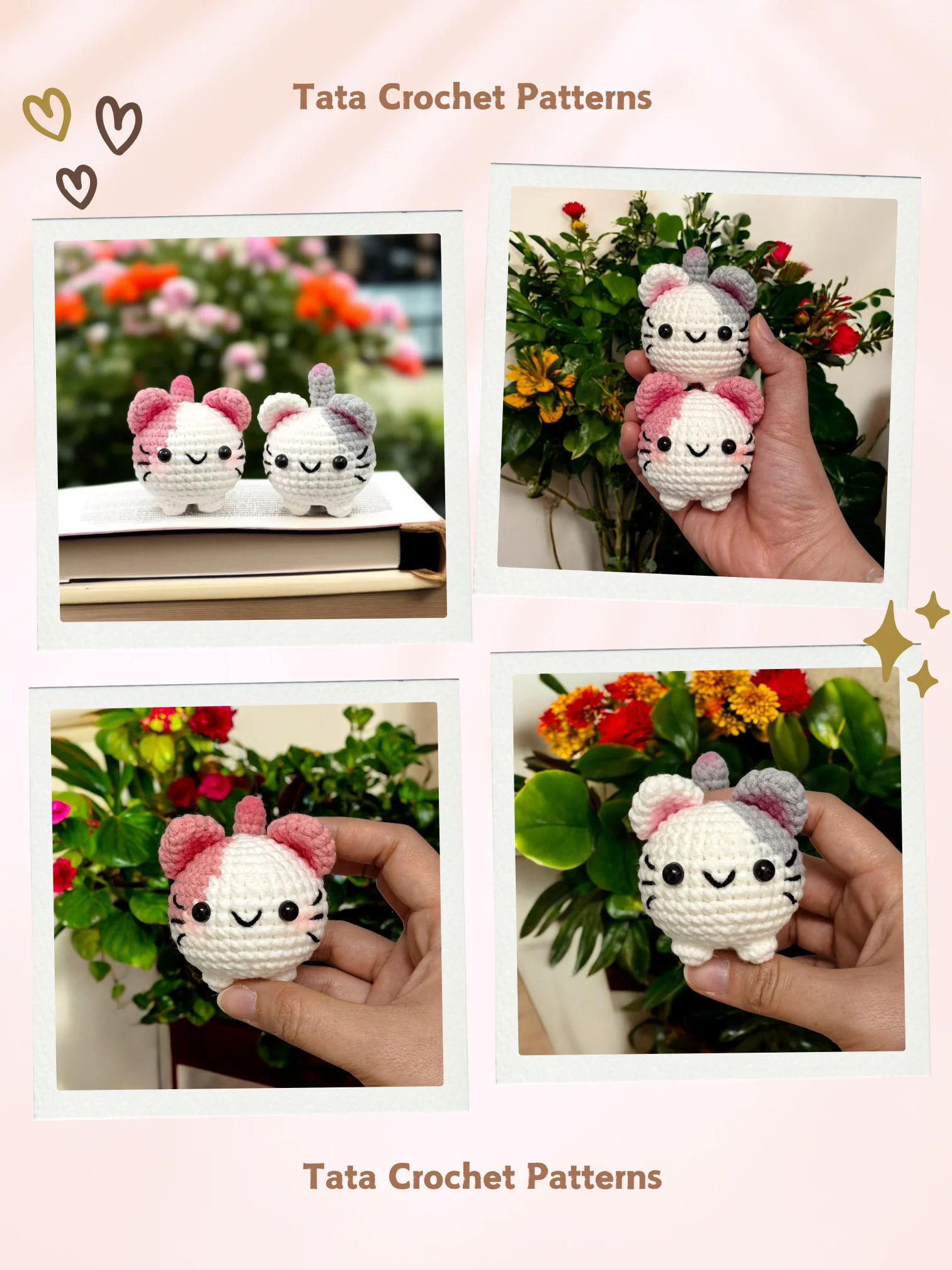 PDF Pattern -♡- Crochet Cute Cat (8 in 1) product image (4)