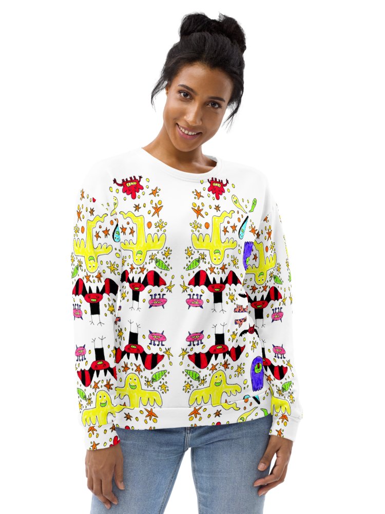 Whimsical Ghost Party All-Over Sweatshirt product image (8)