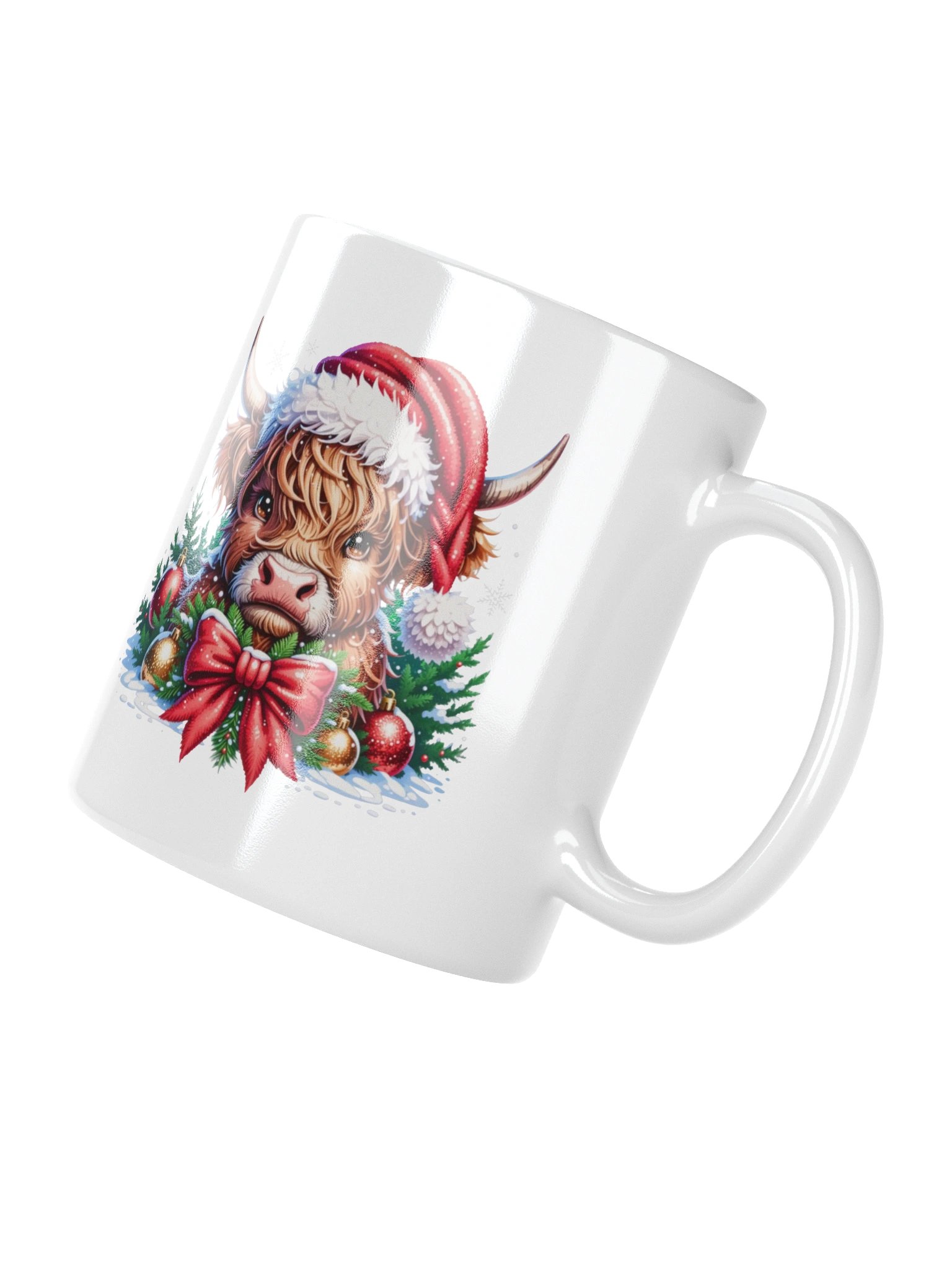Santa Hat Highland Cow Coffee Mug product image (10)