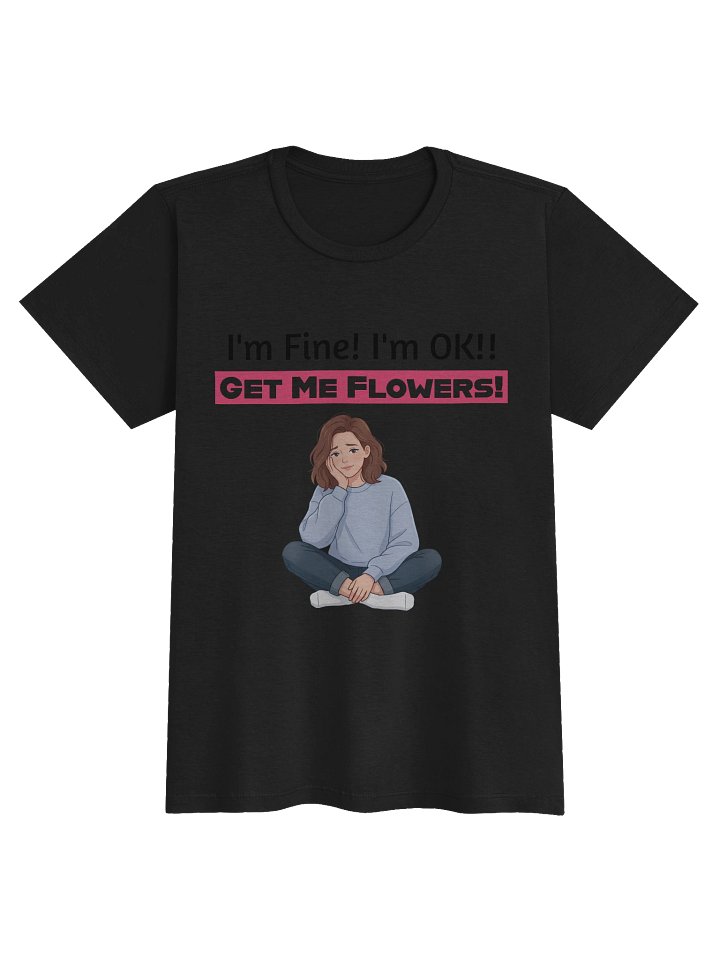 Get Me Flowers! Pink Cartoon Woman Tee product image (2)