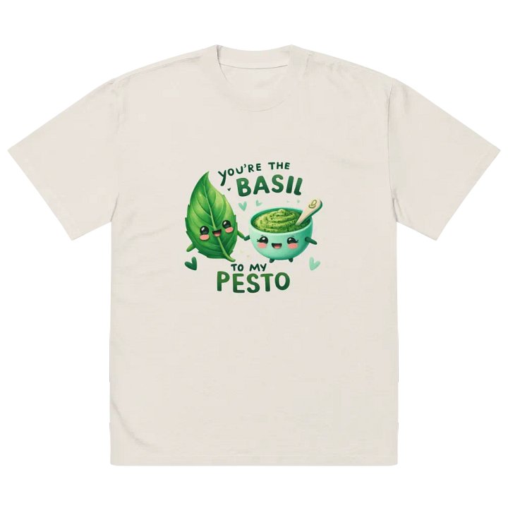 Basil to my Pesto - Word Pun Oversized Tee product image (2)