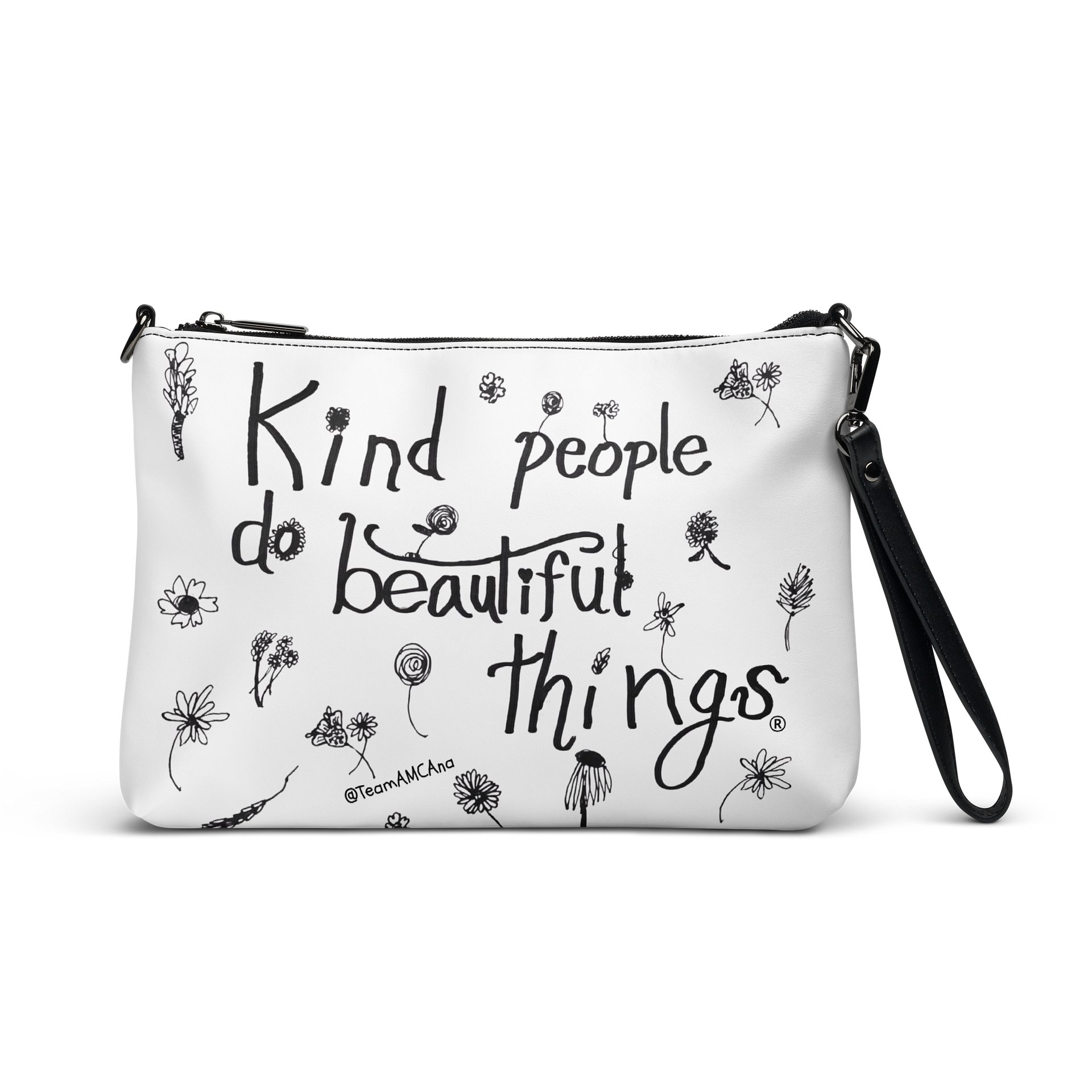 Ana's Wildflowers HANDBAG (B&W) product image (1)