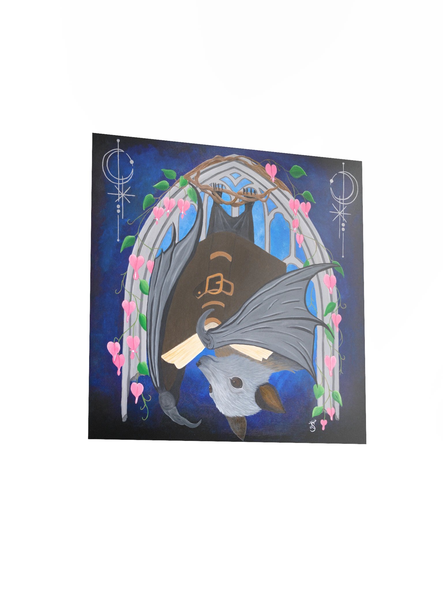 Flying Fox Book Bat Original Art Print product image (3)