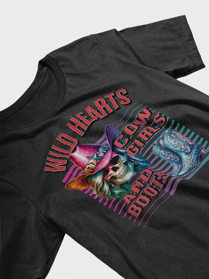 Wild Hearts Cowgirl And Boots Skull T-Shirt product image (2)