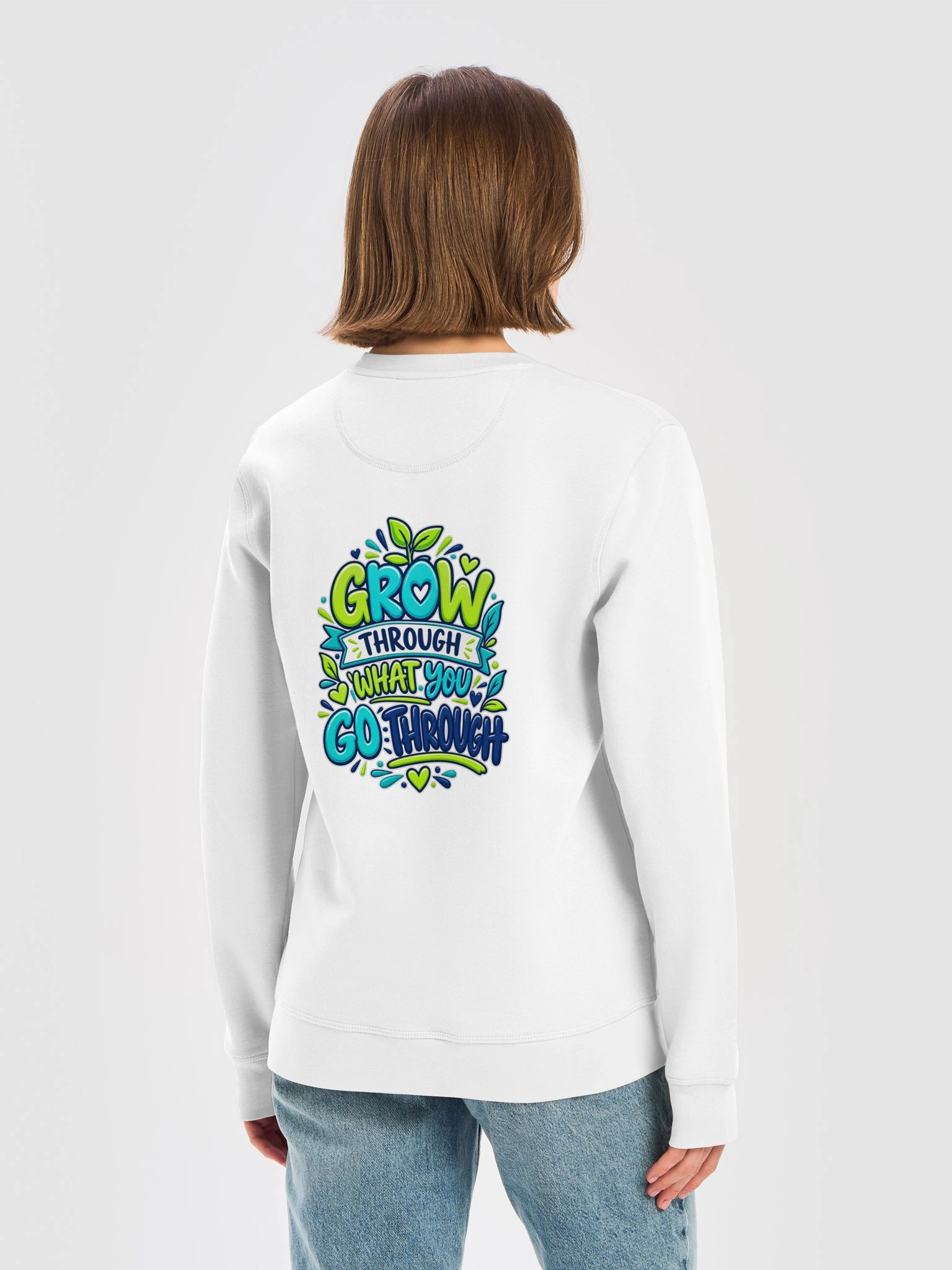 Stanley/Stella Unisex Organic Inspirational Sweatshirt - Grow Through What You Go Through product image (1)