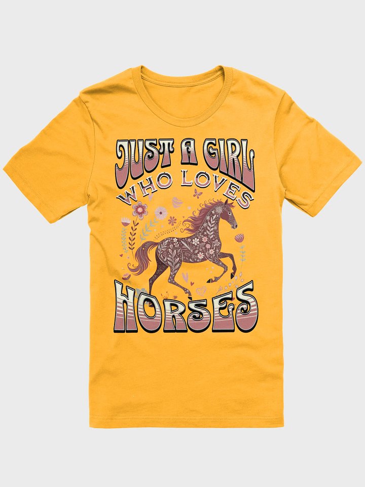 Just A Girl Who Loves Horses Floral T-Shirt product image (1)