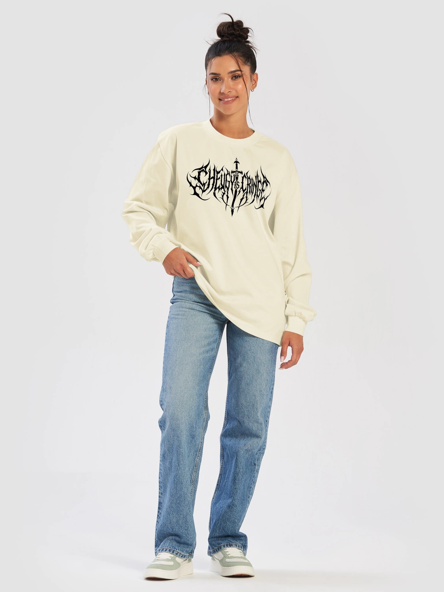 Cheugy is Cringe Long Sleeve Tee (Black) product image (29)