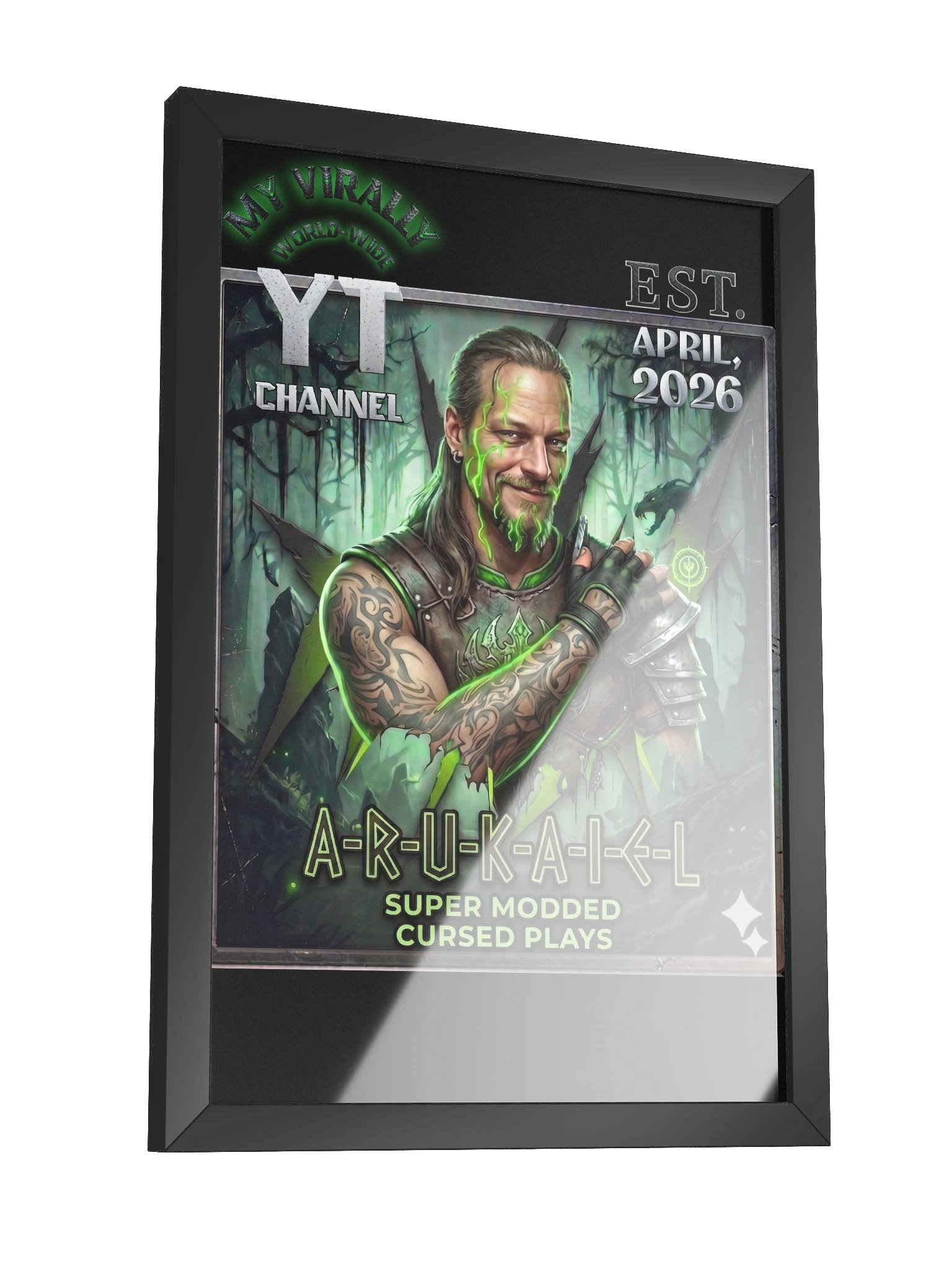 Framed High‑Quality Matte Poster (Long Design) – “A‑R‑U‑K‑A‑I‑E‑L" Logo product image (5)