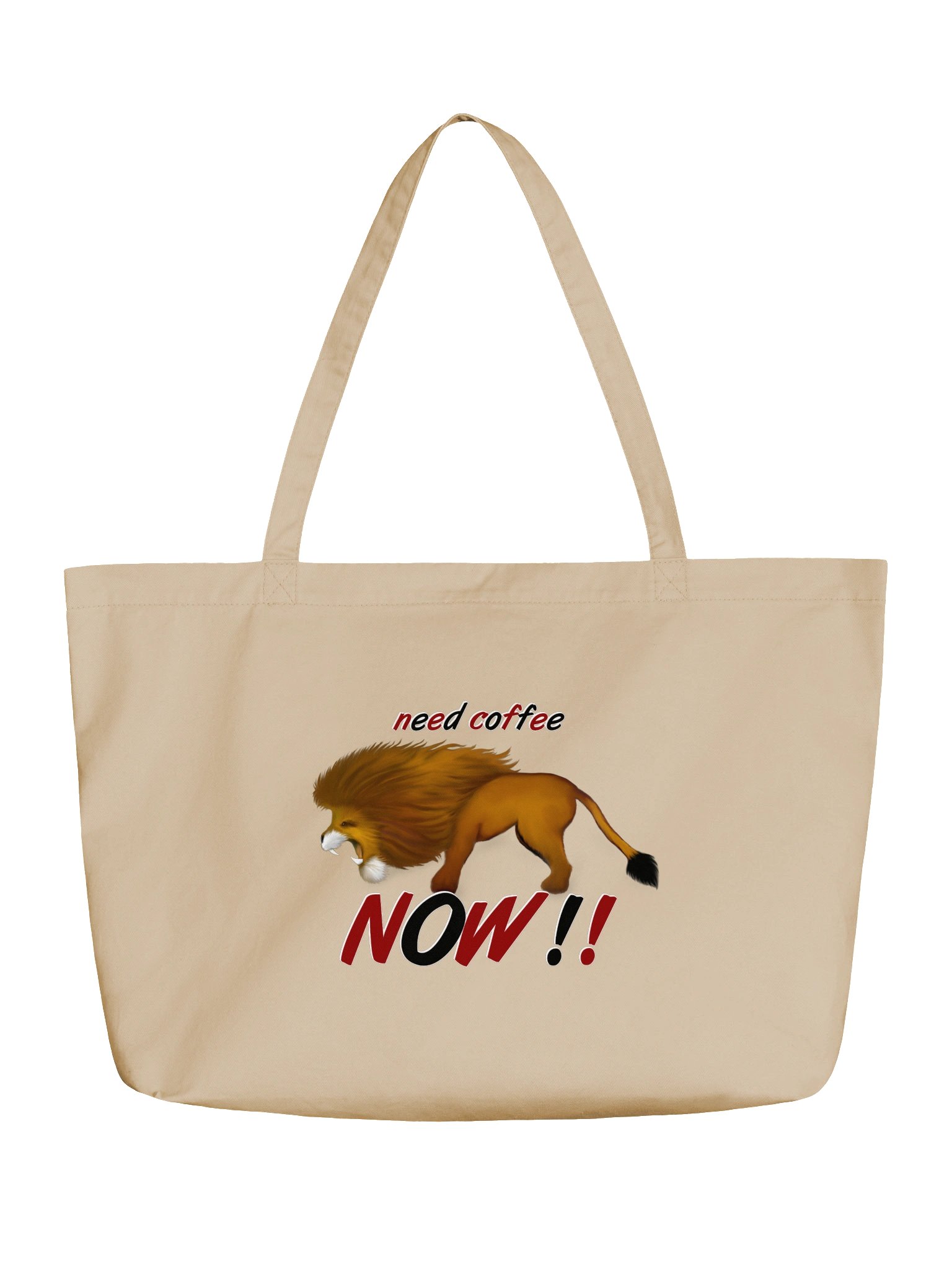 Lion "Need Coffee NOW" Econscious Organic Cotton Tote product image (1)