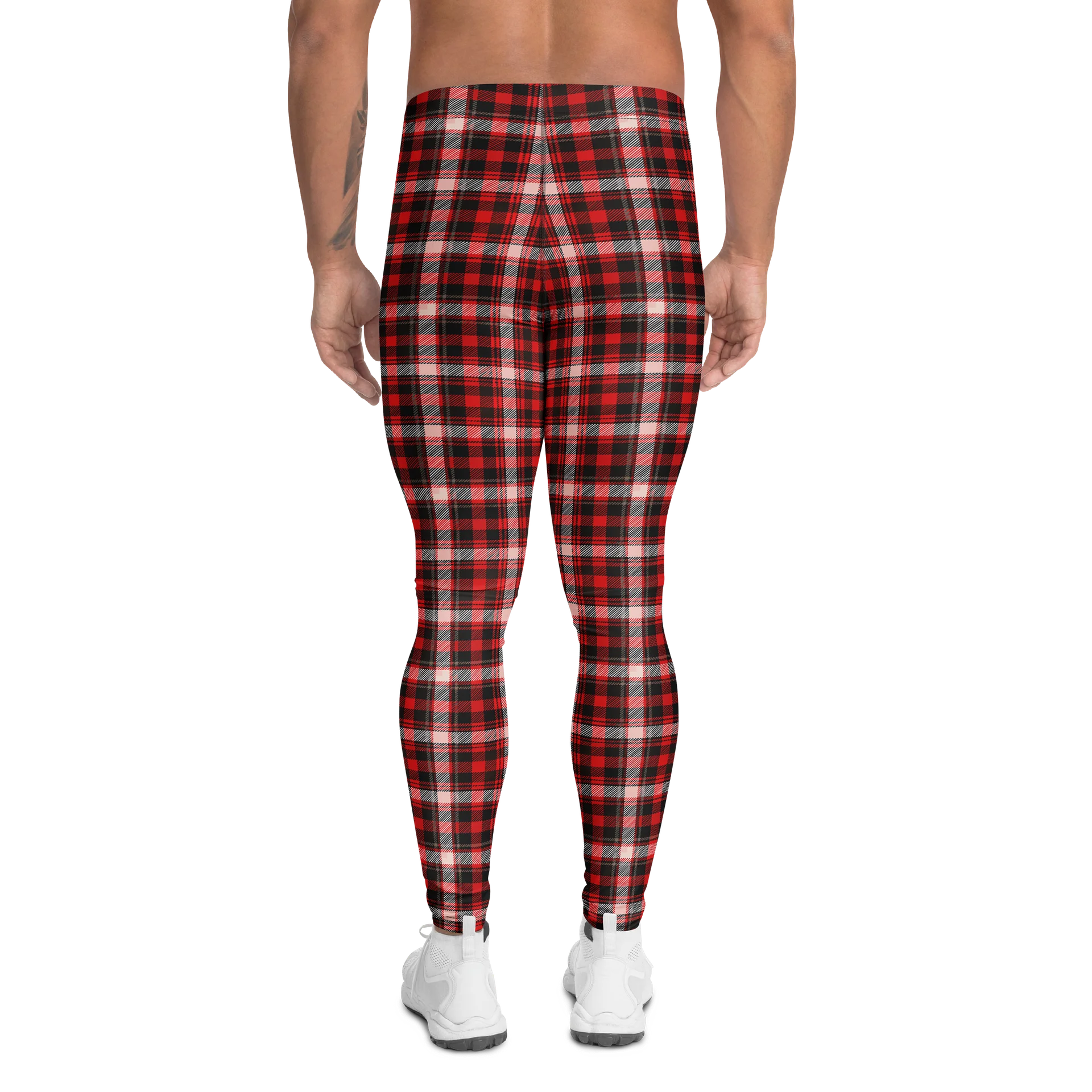 Comfortable Men's Leggings Buffalo Plaid Tartan product image (2)