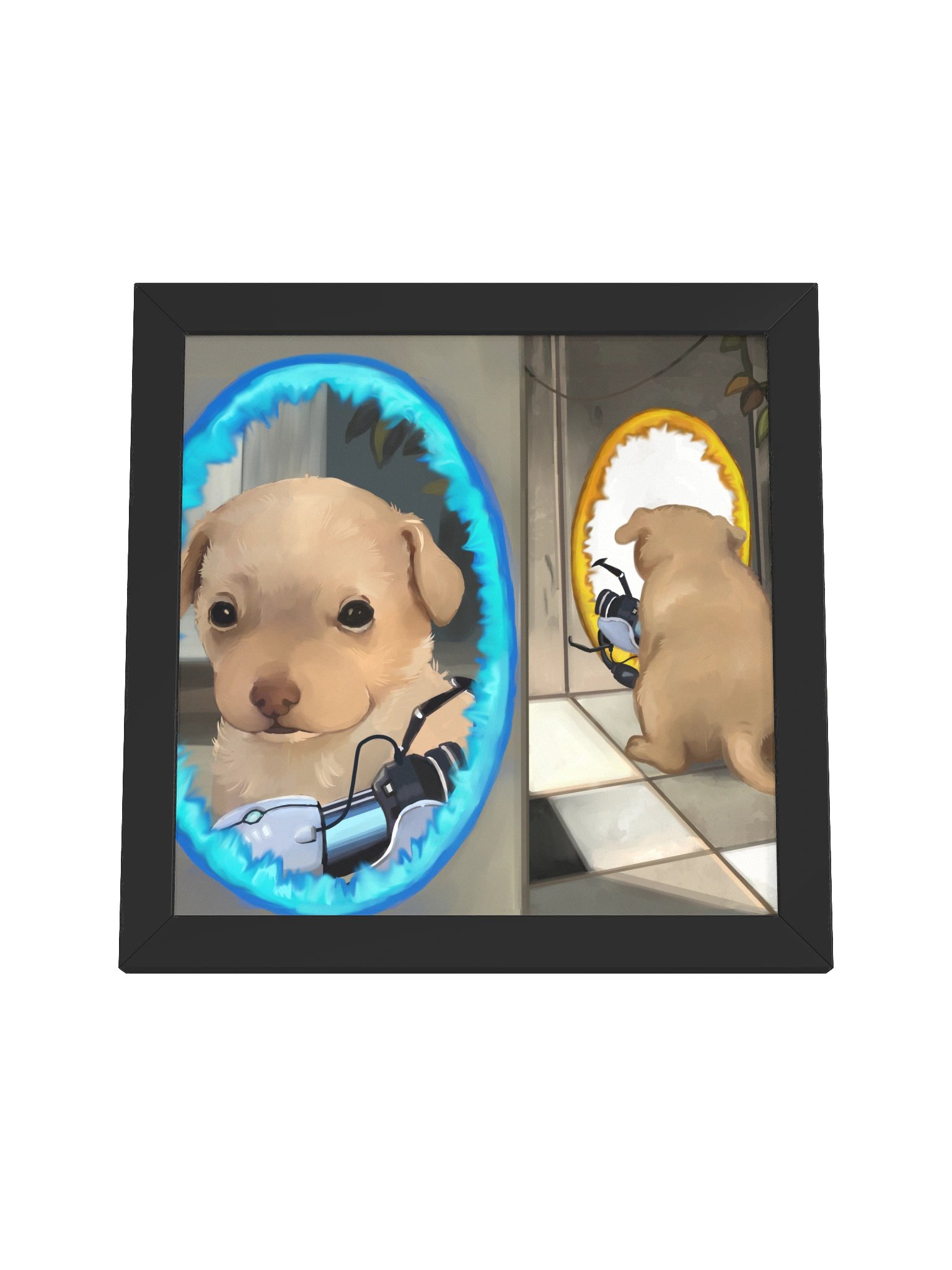 Portal dog framed poster product image (16)