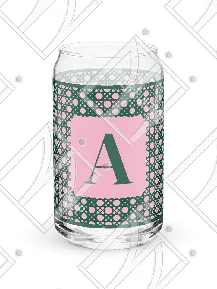 Verdant Garden Monogram A Can-Shaped Glass product image (1)