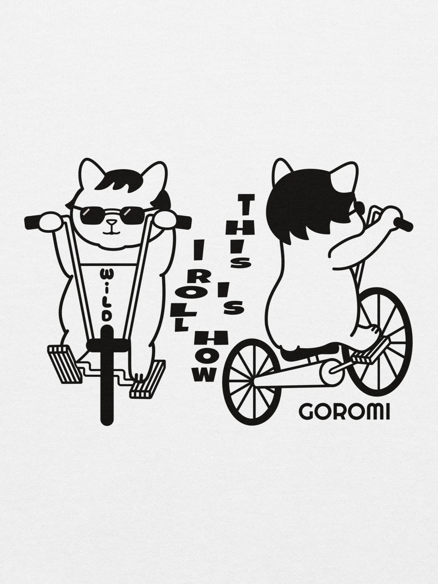 Goromi the Cat (Wild Biker) - Unisex Youth Heavyweight T-shirt product image (1)