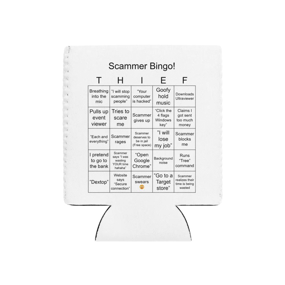 Scammer Bingo -Can Sleeve product image (1)