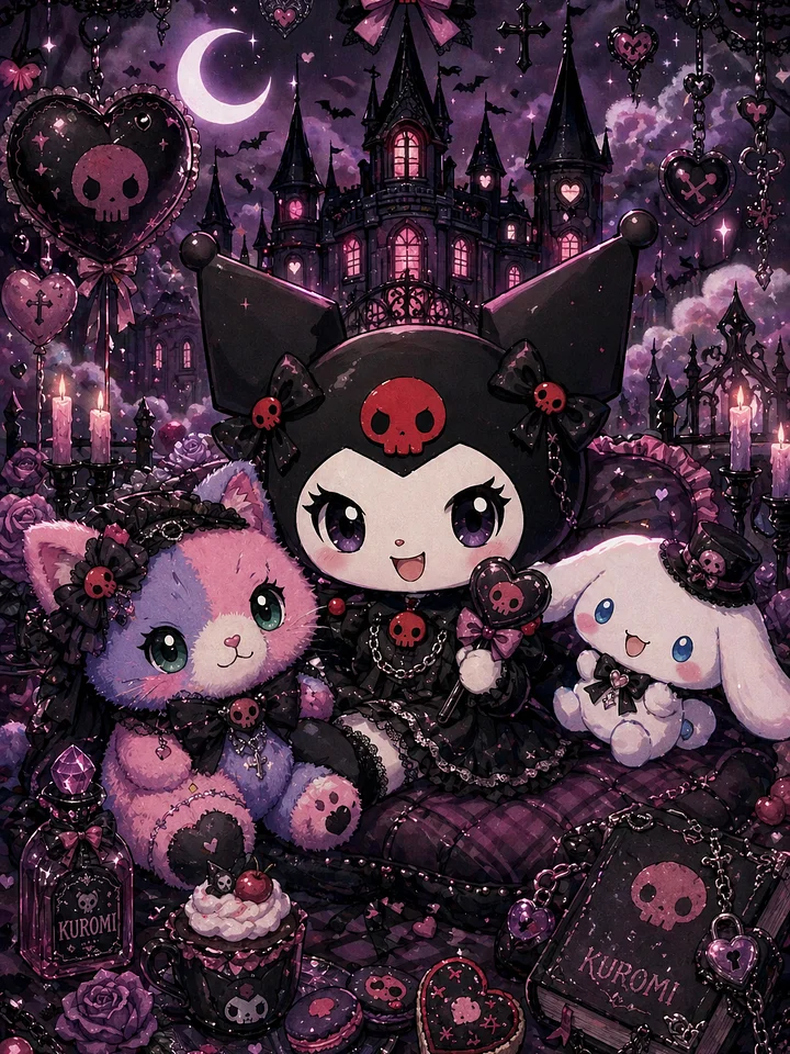 Gothic Kitty Metal Print product image (1)