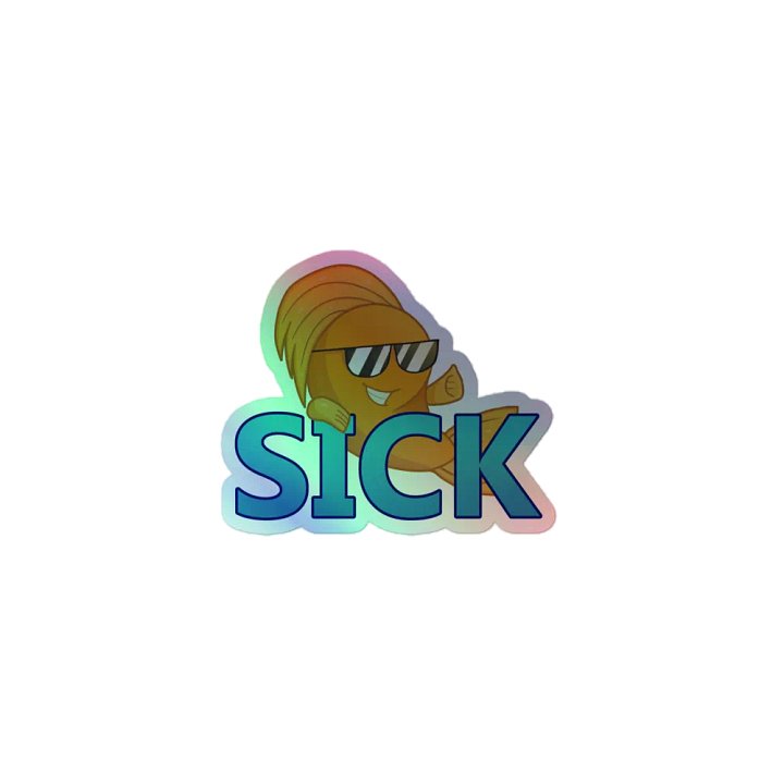 Sick Fish Holographic Sticker product image (1)