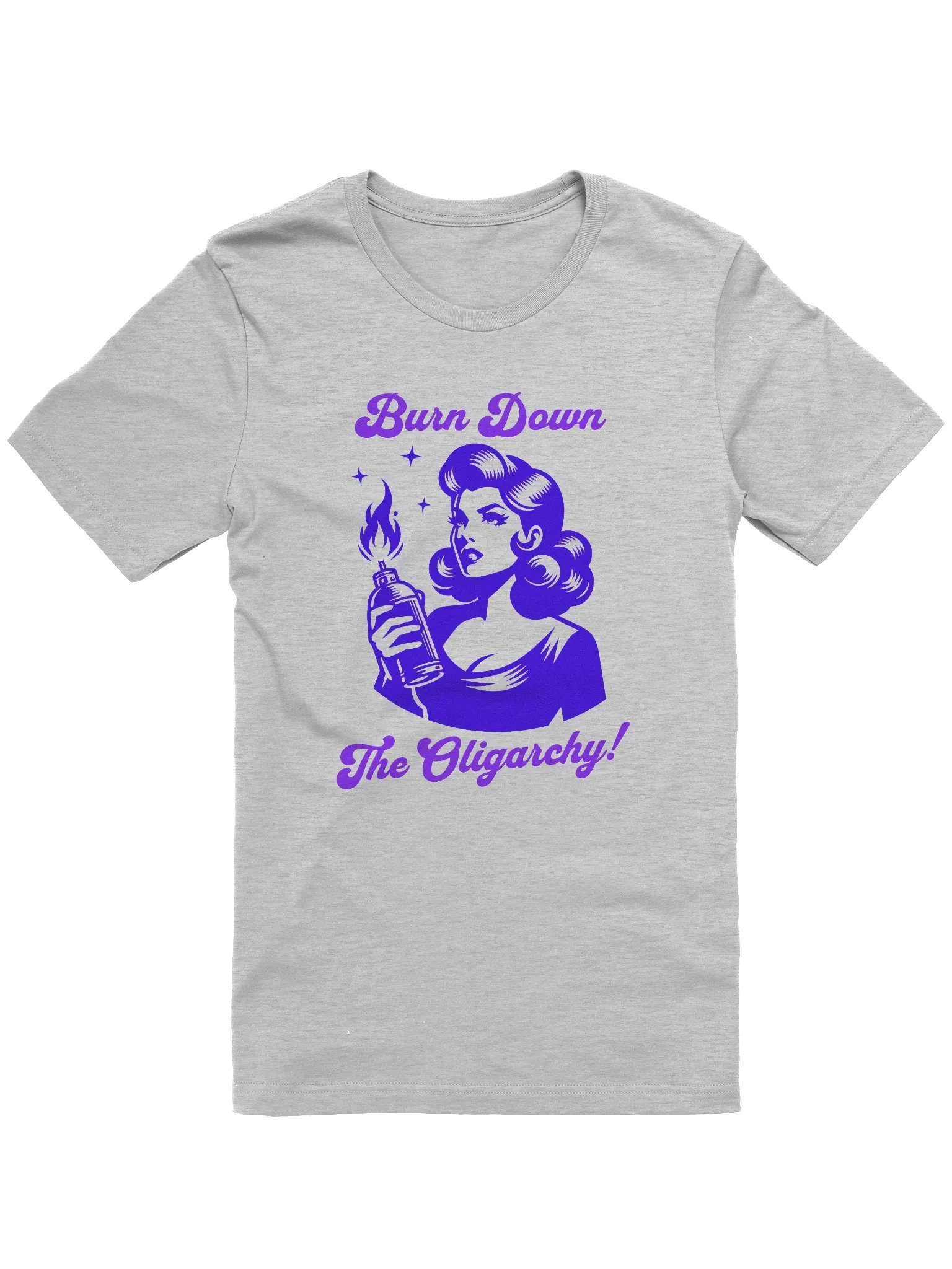 Burn Down The Oligarchy Retro Supersoft T-shirt product image (1)
