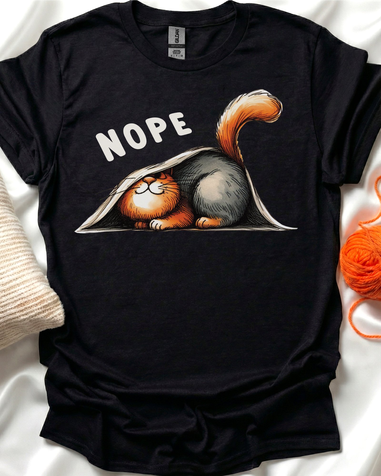Nope Hidden Cat T-Shirt product image (1)