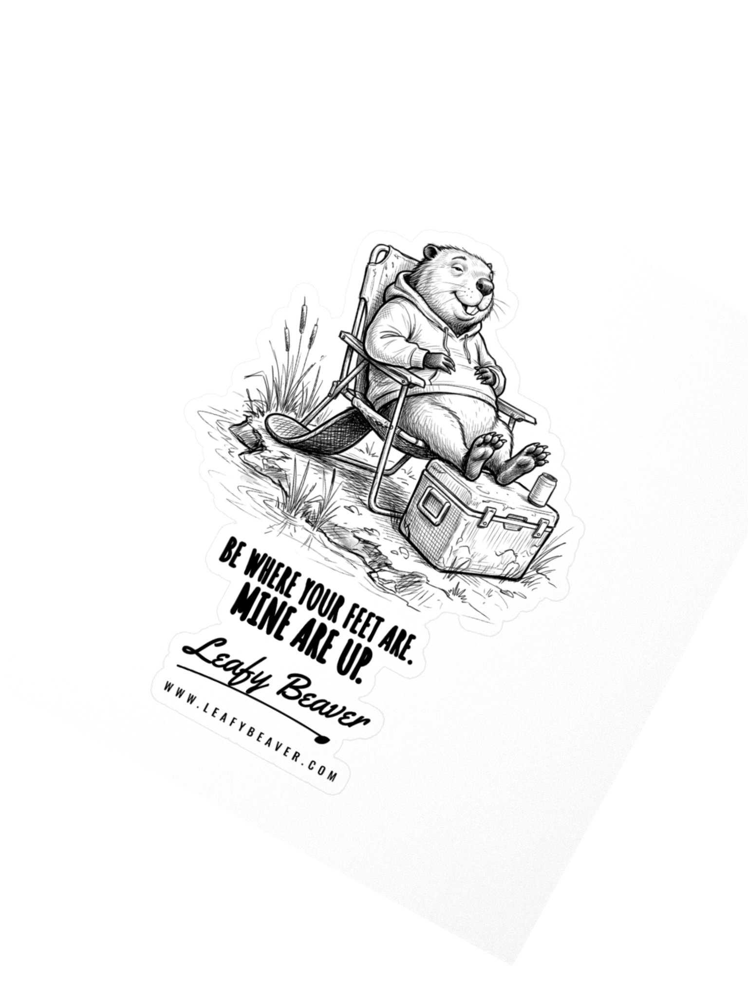 Feet Up Sticker – Funny Be Where Your Feet Are Laptop Sticker product image (2)