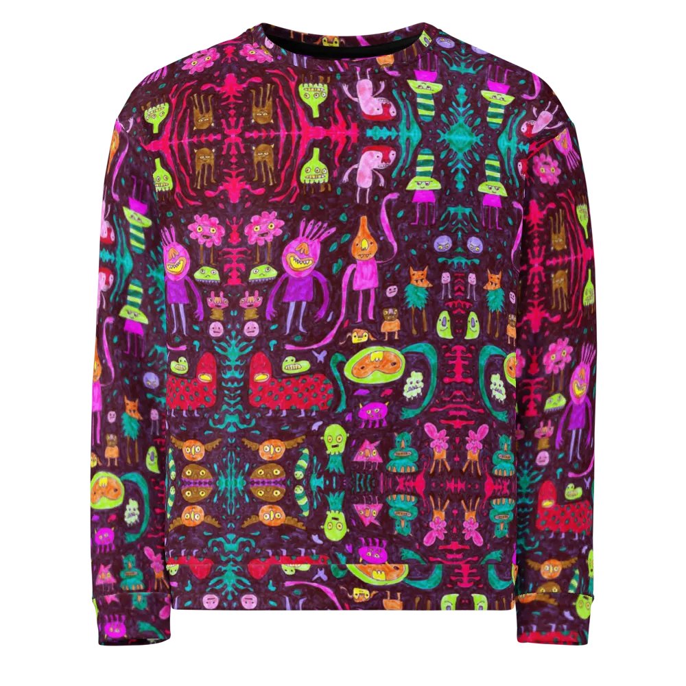 Abstract Darker Doodle Creatures Unisex Sweatshirt product image (6)