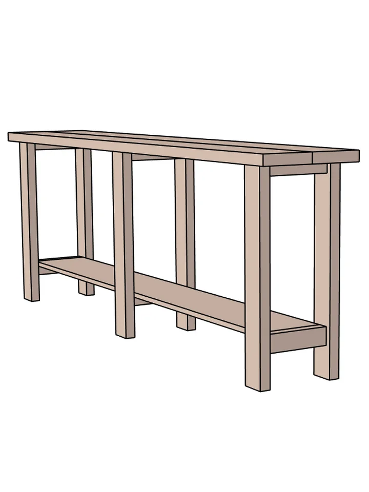 Reed Console Table Plans product image (1)